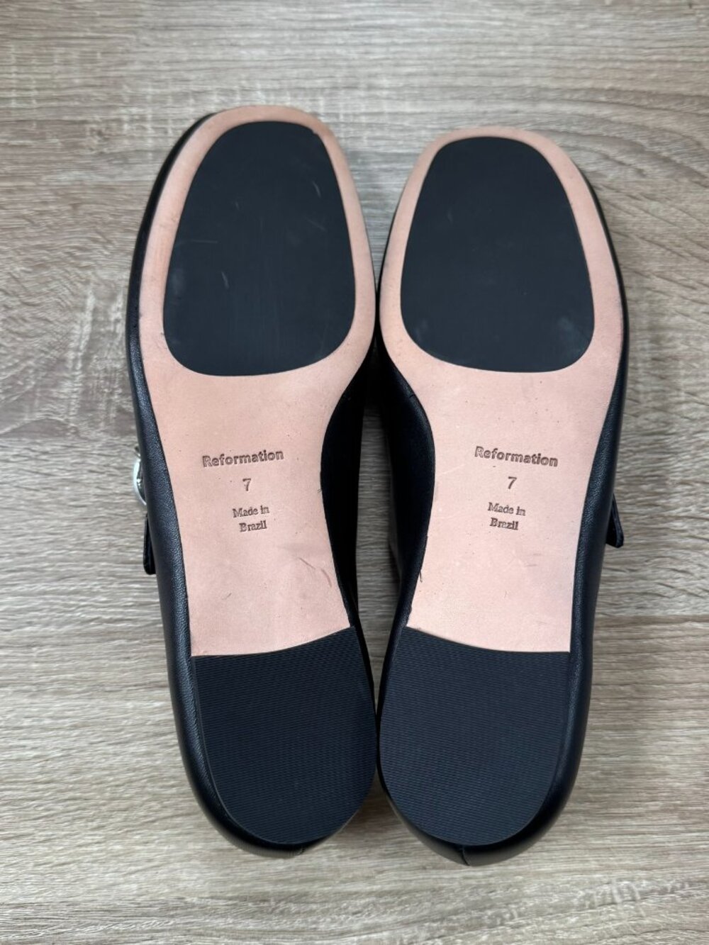 Reformation Bethany Ballet Flats Black Size 7 - Picture 5 of 12